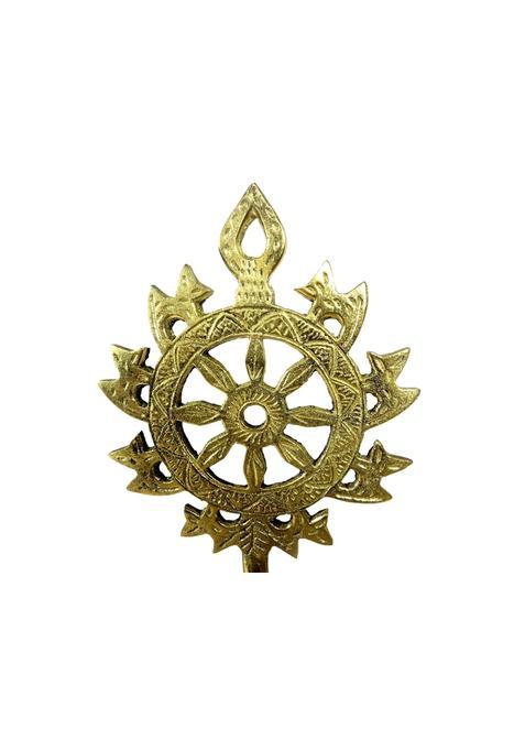 Oriville Brass Puri Jagannath Nilachakra Small Neel Chakra Blue Wheel ATOP the Lod Jagannath Temple