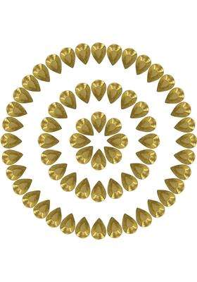 Hokoya Golden Pital Formal Diya Small Brass Puja Lamp Set of 108