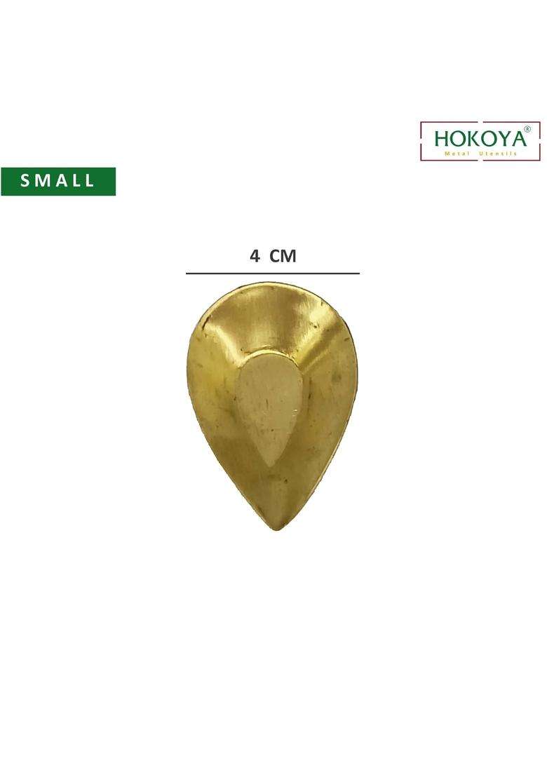 Hokoya Golden Pital Formal Diya Small Brass Puja Lamp Set of 108 - Indya