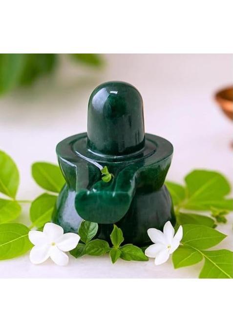 Original Natural Margaj Shivling Weight 70G Green Jade Shiva Lingam Maragatham Lingam