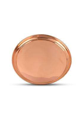 Torppeza Pure Indian Traditional Handmade Copper Thali for Pooja Diwali Puja Navratri Aarti and Bhog Fruits
