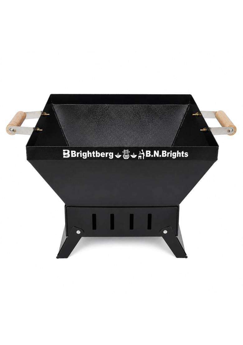 Brightberg Black Havan Kund CRC Seat Powder Coating Body for Hanuman Pooja Devi Pooja and All of Pooja - Indya
