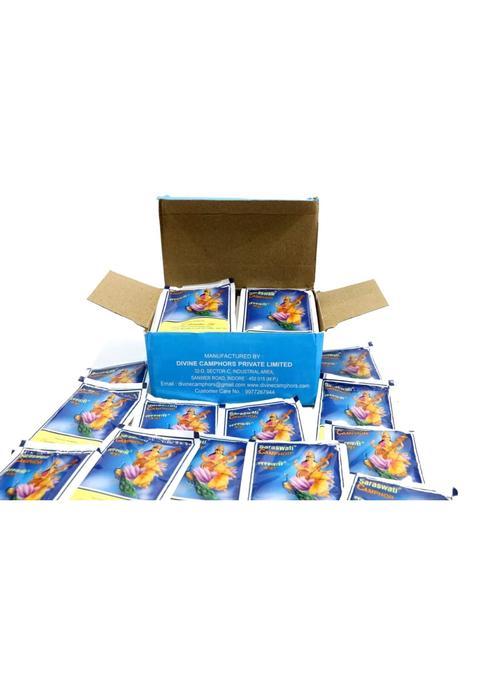Saraswati White Camphor Pooja Kapoor Natural Camphor Kapur Tablets for Pooja Kapoor for Meditation Pack of 24