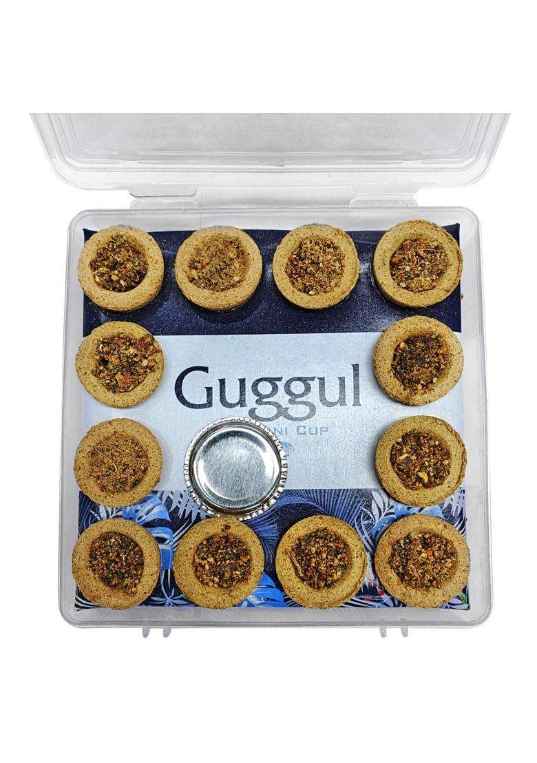 9Dzine Natural Guggal Dhoop Hawan Cups 36 Pieces Pooja Essentials for Home Mandir and Diwali Puja - Indya