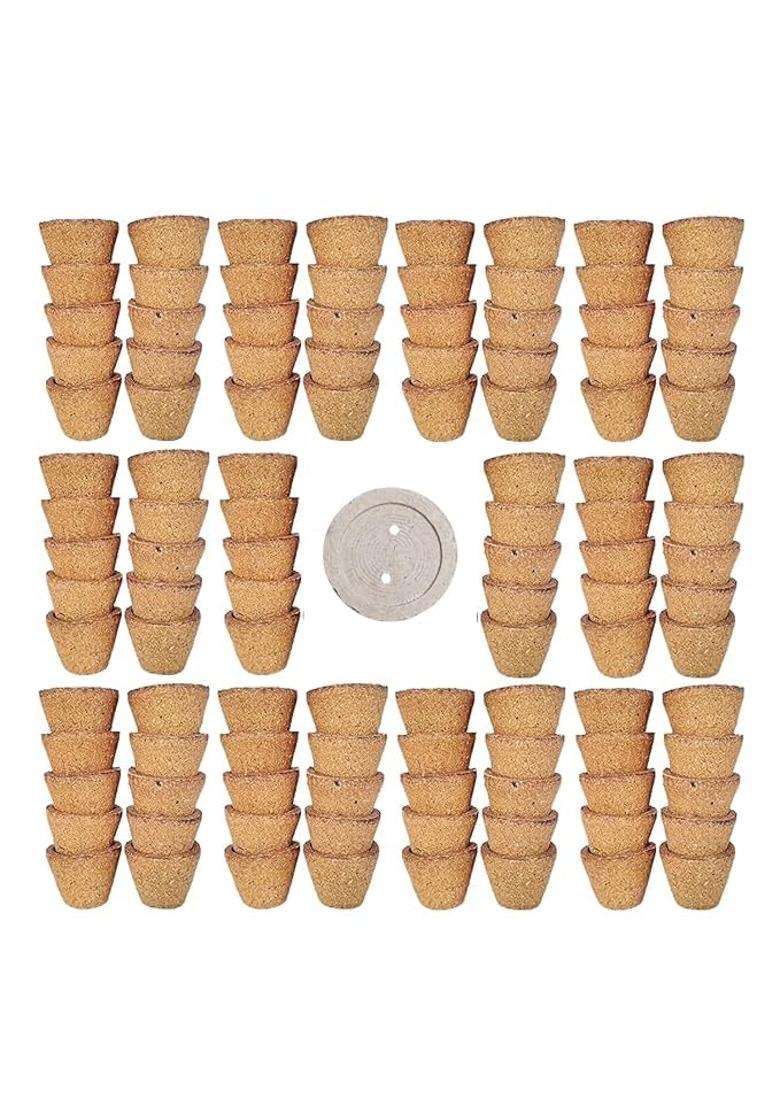 Triveni Organics Cow Dung Empty Sambrani Dhoop Cups 360Pcs with Hawan Samagri 900GM - Indya