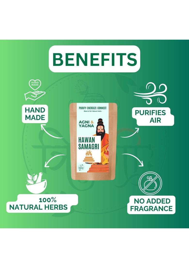 Triveni Organics Cow Dung Empty Sambrani Dhoop Cups 360Pcs with Hawan Samagri 900GM - Indya