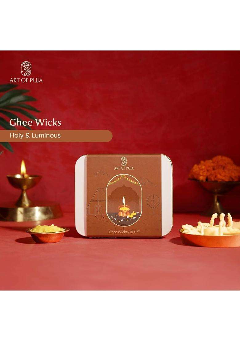 Durga Puja Combo Kit Ghee Wicks Vedic Havan Samagri Rose Incense Bhimseni Camphor Puja Roli and Sindoor - Indya