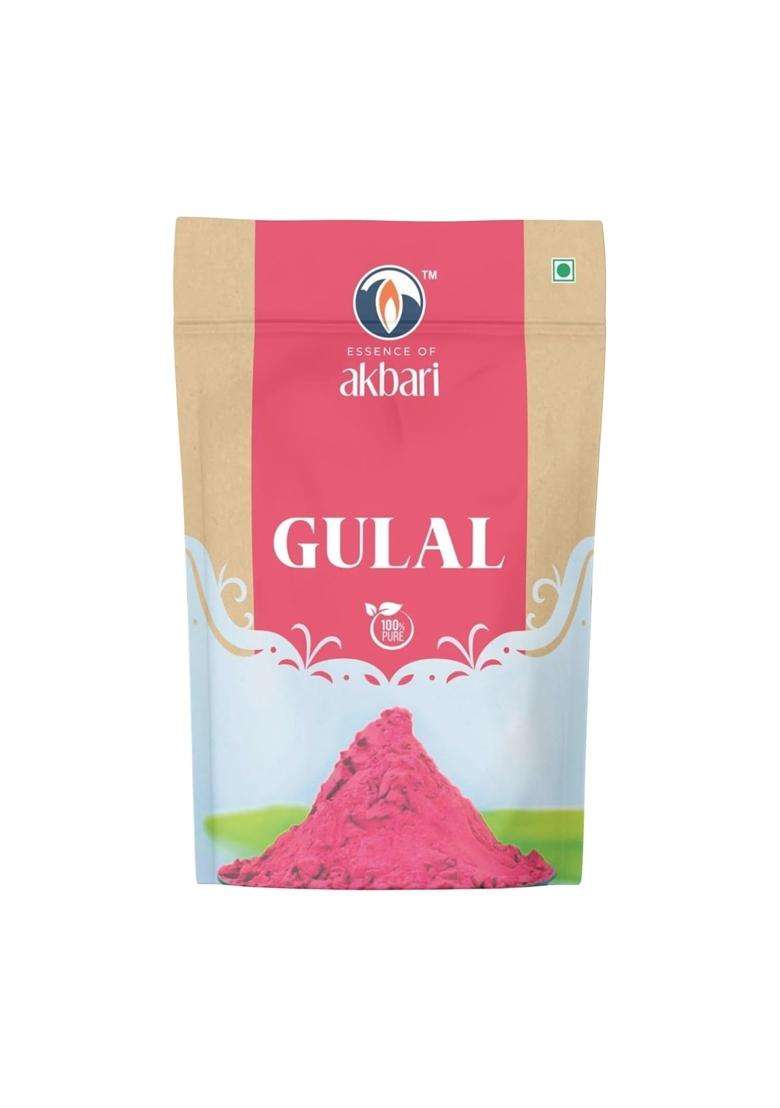 Akbari Original Abil Gulal Kanku Powder Set Traditional Indian Samagris for Festivals Puja Set of 3 - Indya
