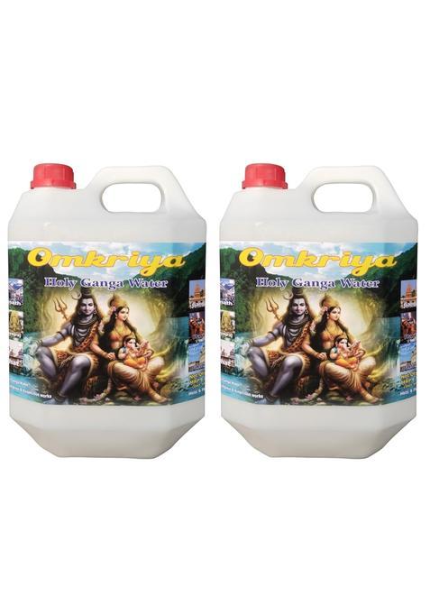 Omkriya White Gangasagar 10 Litres 5 Litre X 2 Pcs Ganga Jal for Puja and Auspicious Works
