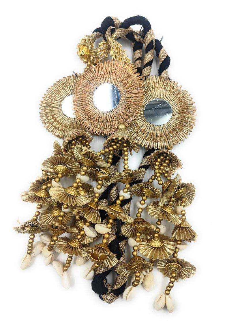 Simka Kaudi Heavy Design Punjabi Paranda with Jhumka for Women and Girls Hair Extension Braid Tassles Patiala - Indya