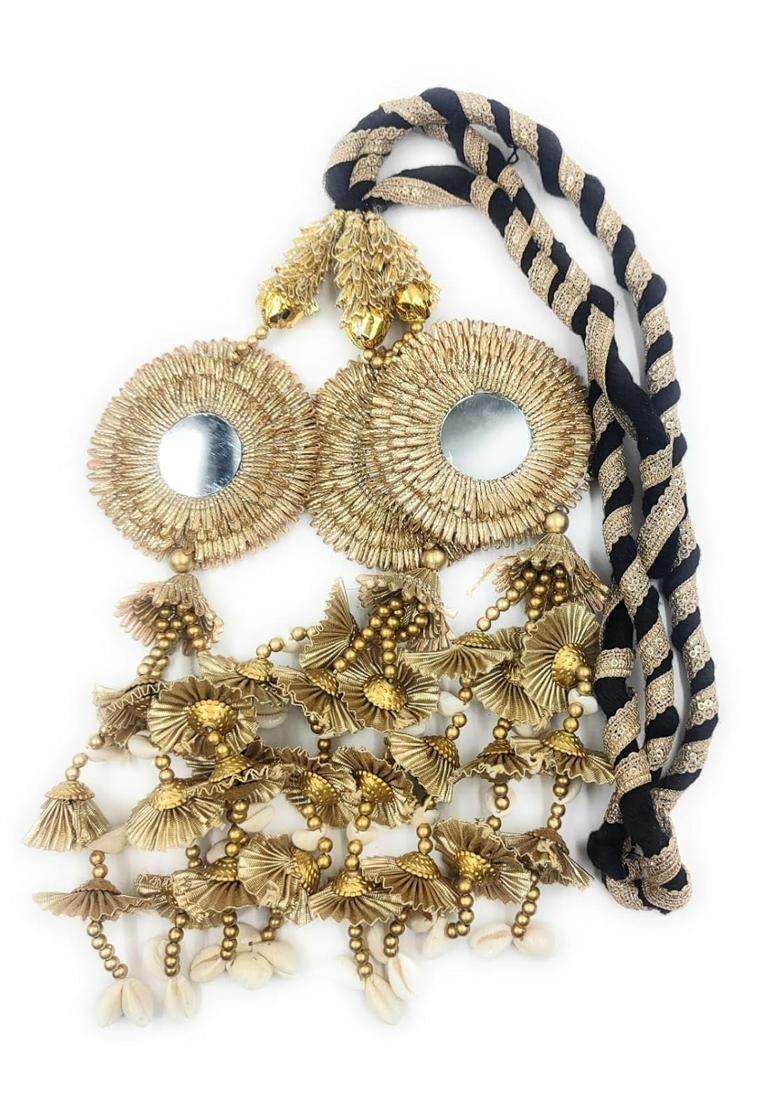 Simka Kaudi Heavy Design Punjabi Paranda with Jhumka for Women and Girls Hair Extension Braid Tassles Patiala - Indya