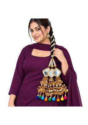 Simka Handmade Multicolour Peacock Punjabi Paranda for Women and Girls