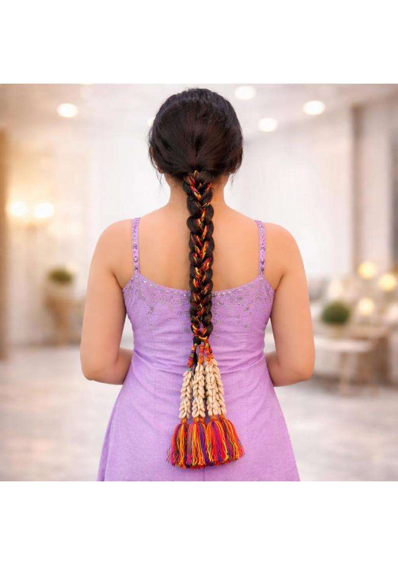 Beyond Products Handmade Punjabi Paranda for Women Traditional Patiala Shahi Hair Parandi Braid Extension - Indya