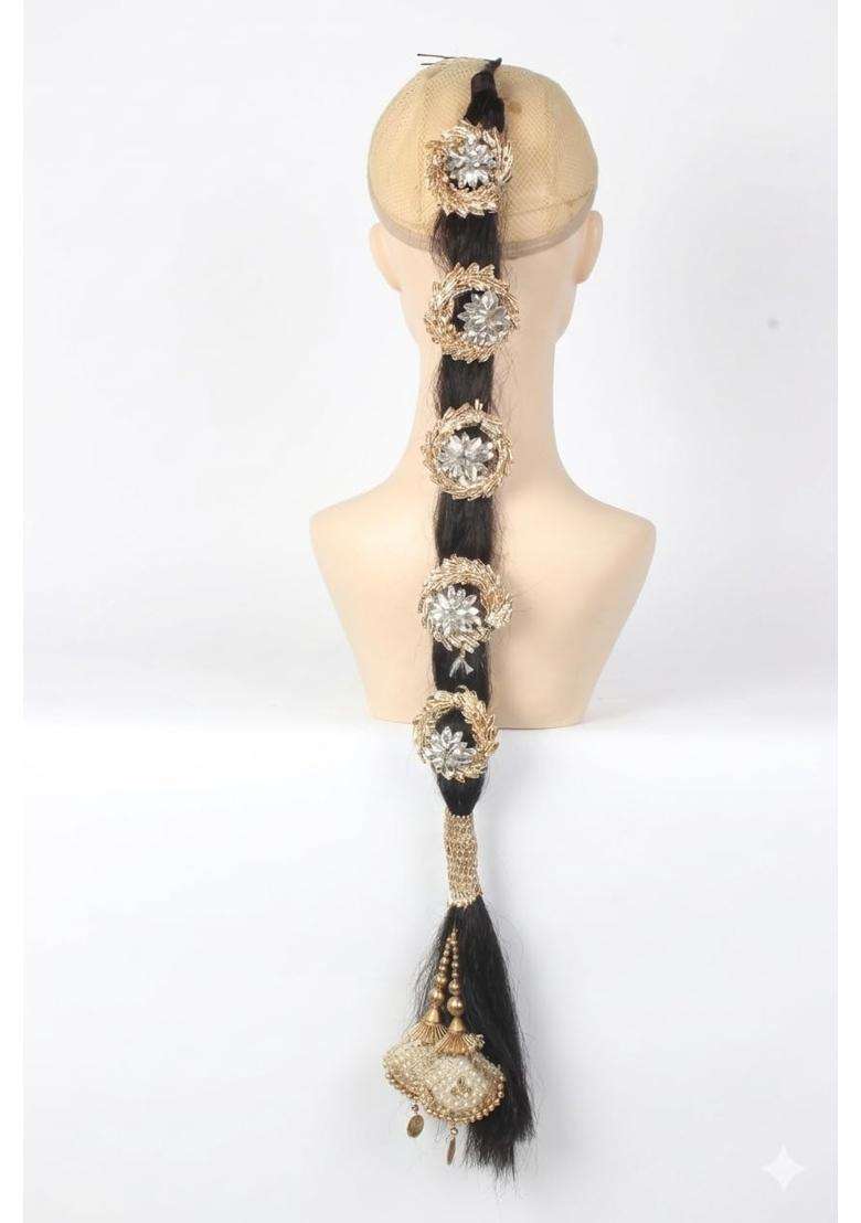 Ritzkart Traditional Bridal Punjabi Paranda 27 Inch Heavy Decorative Hair Accessory for Women Stylish Panjabi - Indya