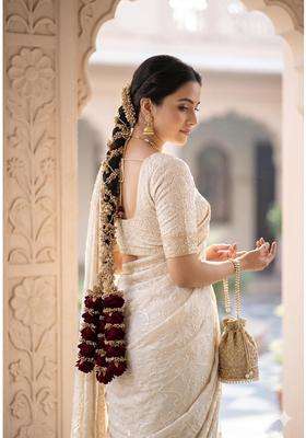 Maurya Mega Mart Heavy Rose Design Paranda Parandi Braid Tassles Hair Accessory for Women and Girls Hair