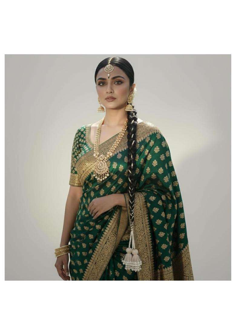 Milapark Crafts 25 Traditional Punjabi Pearl Parandi for Women White Pearl Braid Accessory with Tassels - Indya