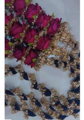 Ecomshrijee Rose Design Paranda Parandi Braid Tassles Hair Accessory for Women and Girls Hair Extension Choti