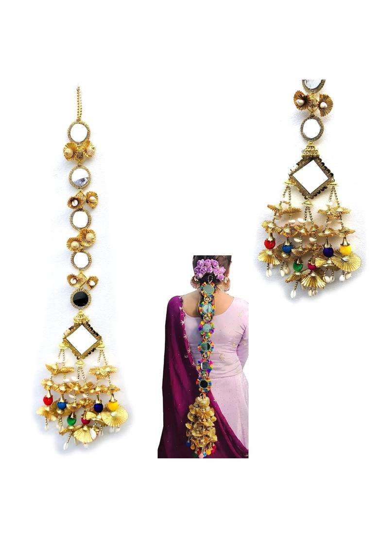 Sandynavz Hair Jewellery Choti Jadai Billai Wedding Bridal Paranda Parandi Braid Extension Cowry Kawdi Kaudi - Indya