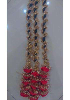 Velvet Red Rose Big Punjabi Paranda Hair Extension