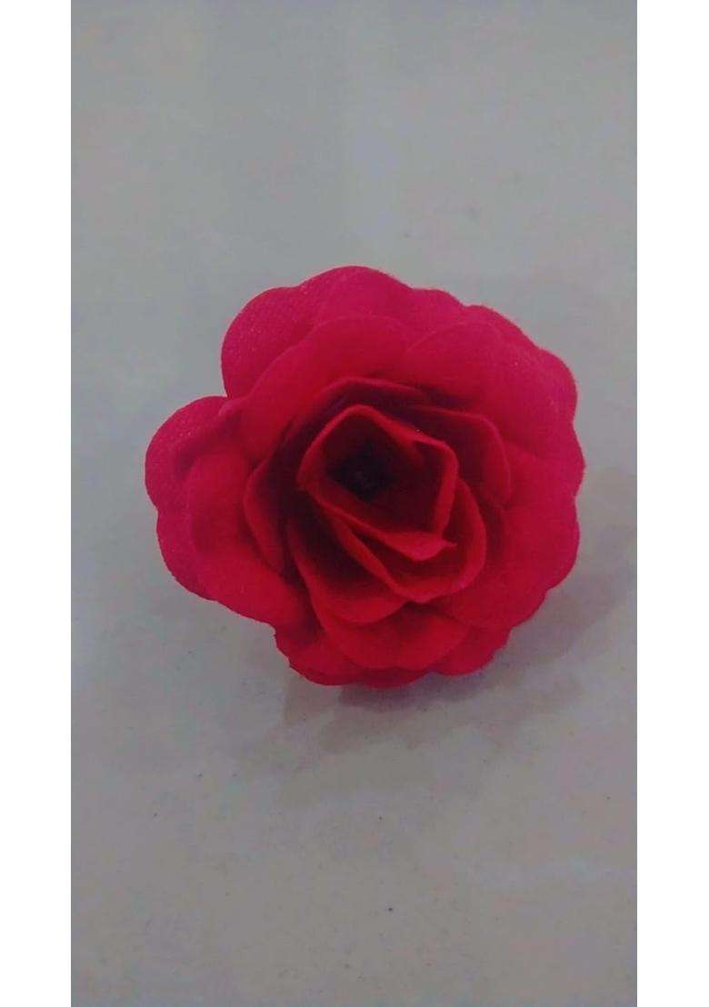 Velvet Red Rose Big Punjabi Paranda Hair Extension - Indya