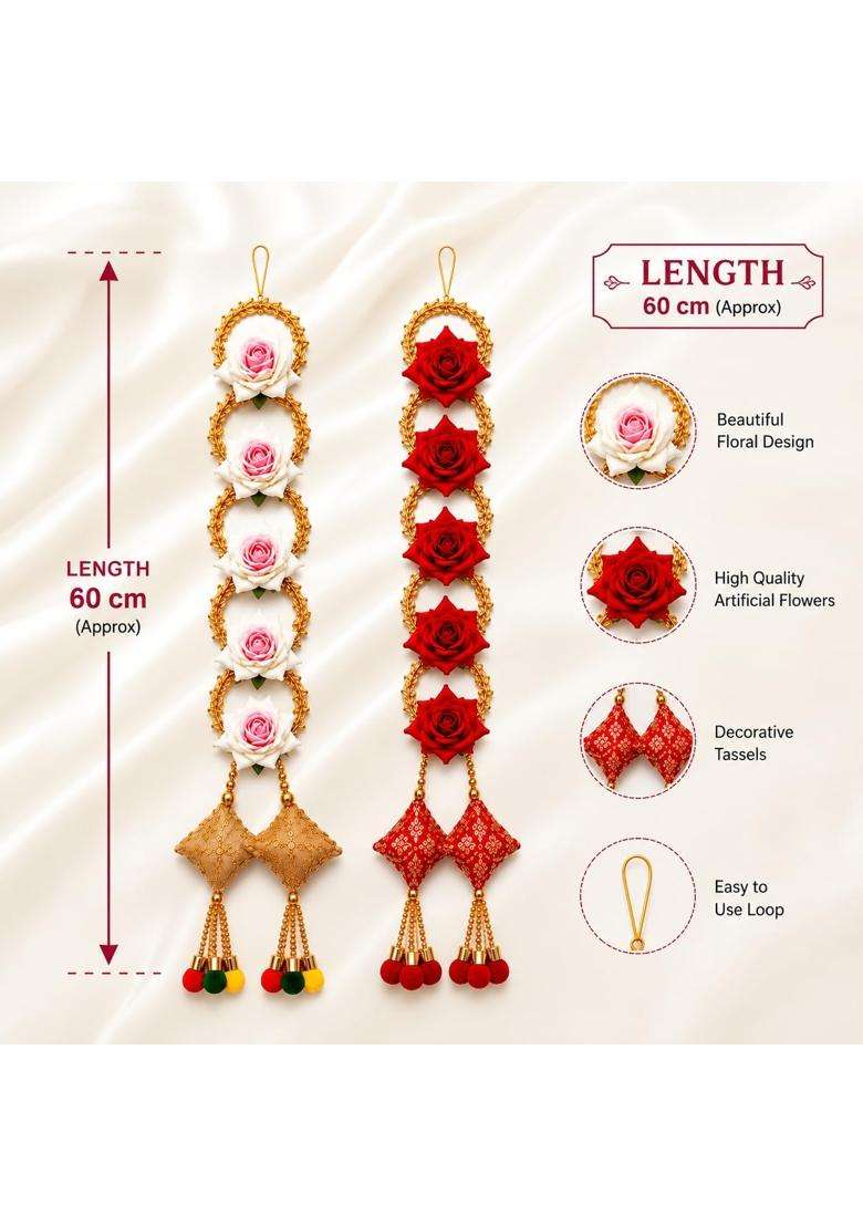 Pingaksha Innovation 2 Pcs Flower Parranda Punjabi Hair Paranda - Indya