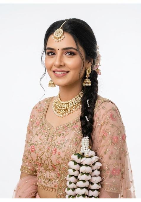 Style Speaks India Regal Punjabi Paranda Bridal Braid Accessory Peony Flower Hair Tassel Paranda for Jaggo
