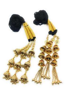 Simka Patiala Shahi Paranda Parandi for Women Braid Tassles Hair Extension Choti Ethnic Hair Pack of 2