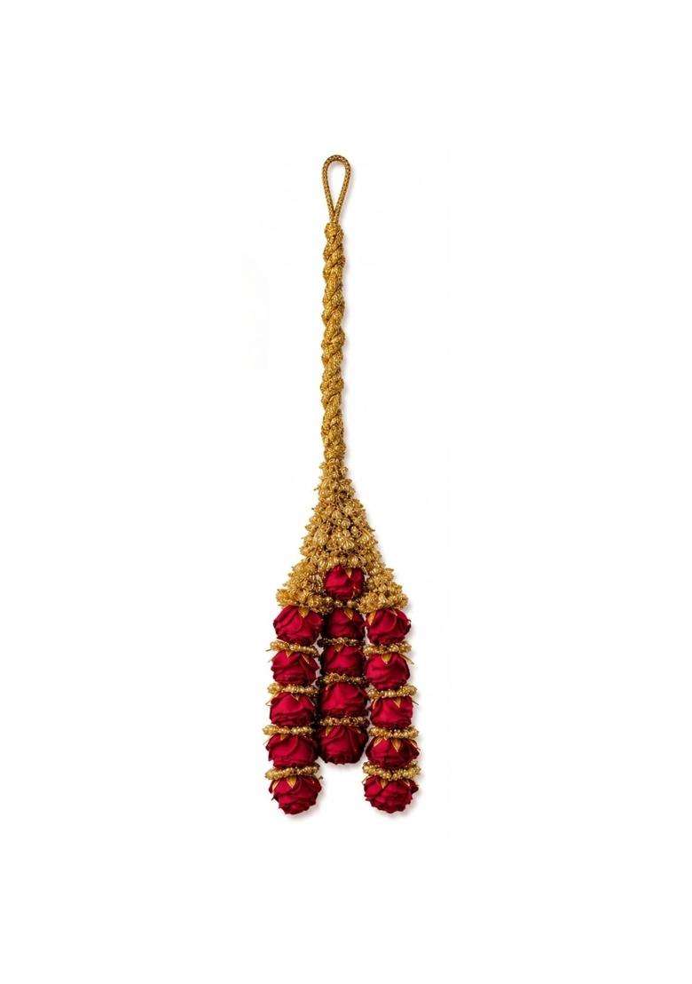 Shri Bihari Ji Creation Red Traditional Paranda for Women - Indya