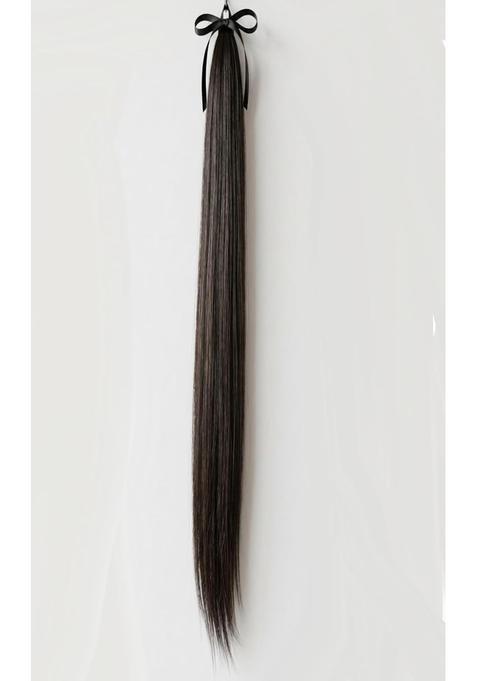 Alizz Matte Tie Up Ponytail Hair Extension Brown 40 Inch