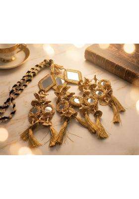 Strala Hair Extensions for Women and Girls Gold Color Parandi Choti Braid Hair Accessory Pcs Pack of 1