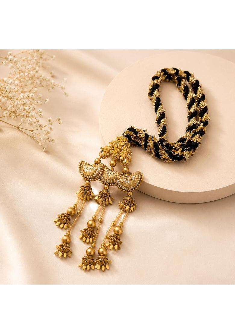 Beyond Products Punjabi Paranda for Women Heavy Stylish Hair Accessory for Hair Brown - Indya