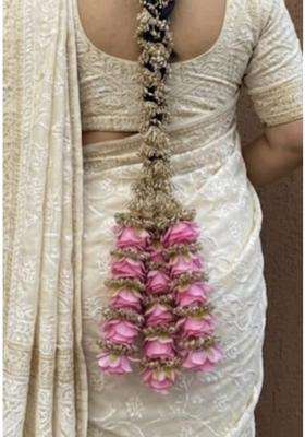 Maurya Mega Mart Heavy Rose Design Paranda Parandi Braid Tassles Hair Accessory for Women and Girls Hair