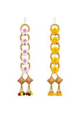 Pingaksha Innovation 2 Pcs Flower Parranda Punjabi Hair Paranda