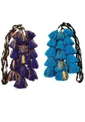 Simka Women and Girls Multicolour Light Weight Heavy Punjabi Paranda Hand Made Braid Tassles Hair Extensions
