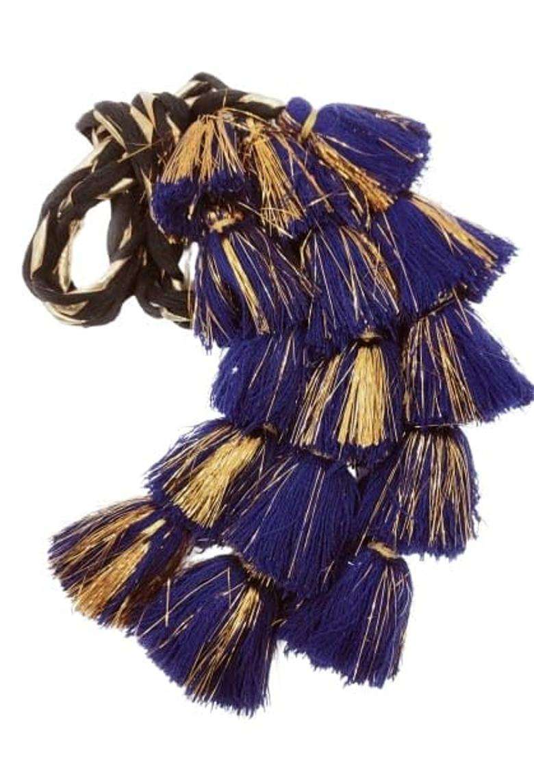 Simka Women and Girls Multicolour Light Weight Heavy Punjabi Paranda Hand Made Braid Tassles Hair Extensions - Indya