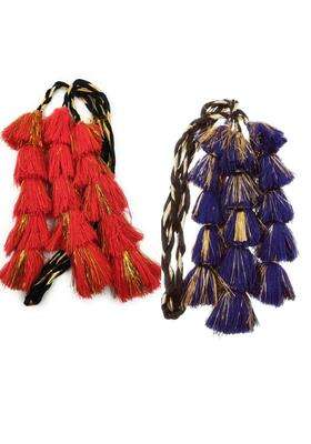 Simka Women and Girls Multicolour Light Weight Heavy Punjabi Paranda Hand Made Braid Tassles Hair Extensions