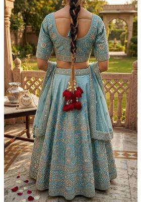 Forever Trend Tulip Hair Paranda for Women and Girls 30 Inch Handmade Punjabi Braid Paranda with Pearl