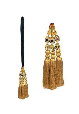 VTN Womens Patiala Shahi Parandi Paranda Traditional Braid Extension Punjabi Choti DNO4 Golden