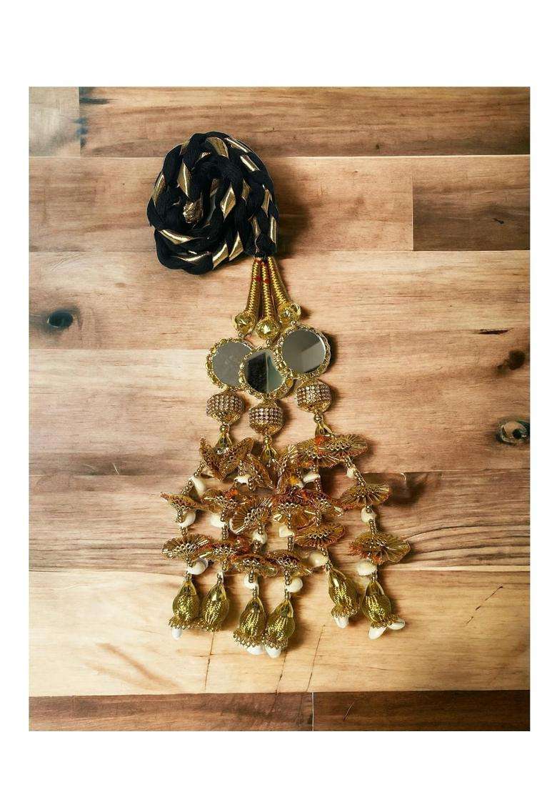VTN Womens Patiala Shahi Parandi Paranda Traditional Hair Accessory Braid Tassles Hair Extension Gota Choti - Indya