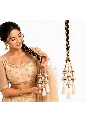Prityka Punjabi Goldean Hair Paranda for Women 30 Inch Bridal Parandi Heavy 210 G Braid Hair Extension