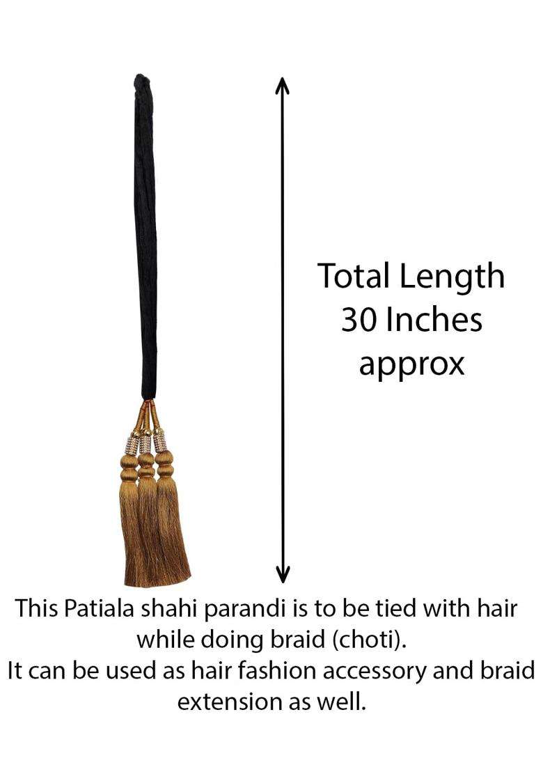 VTN Womens Patiala Shahi Paranda Parandi Traditional Hair Accessory Braid Tassles Hair Extension Choti - Indya