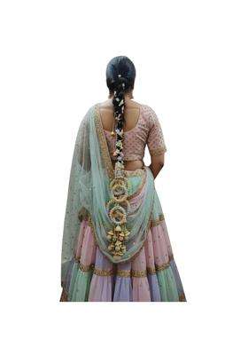 Miras by Sai Traders Handmade Traditional Punjabi Heavy Hair Paranda Pastel Color