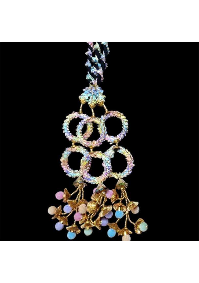 Miras by Sai Traders Handmade Traditional Punjabi Heavy Hair Paranda Pastel Color - Indya
