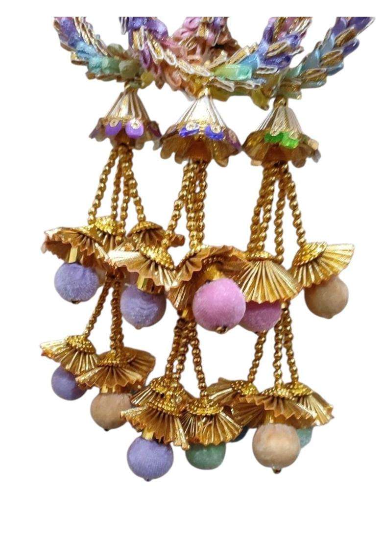 Miras by Sai Traders Handmade Traditional Punjabi Heavy Hair Paranda Pastel Color - Indya