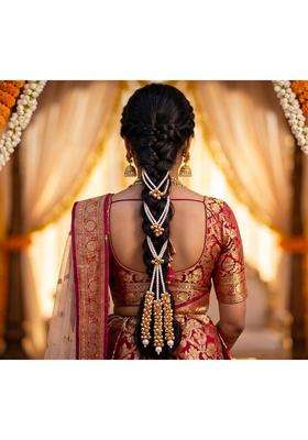 White Velina Pearl and Tiny Jingel Bell Tassel Panjabi Paranda Handcrafted Parandi Braid Tassles Traditional