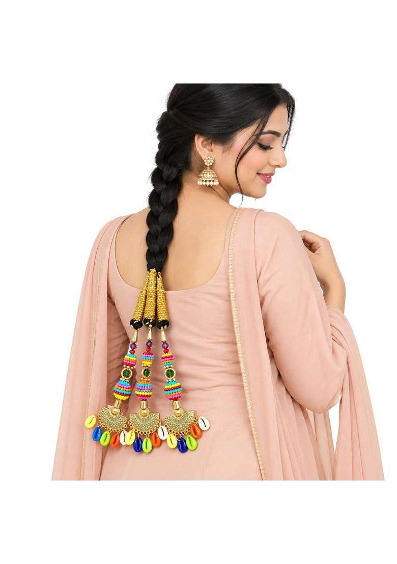 Simka Latest Fashion Lahori Fancy Hair Paranda for Womens and Girls - Indya