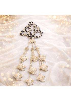 Miras by Sai Traders Punjabi Paranda Parandi Ivory Silver Bridal Hair Paranda for Women