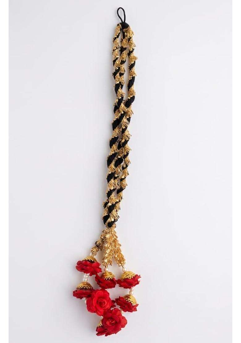Velina Handcrafted Heavy Design Punjabi Rose Paranda Parandi Braid Tassles Traditional Hair Parandi Braid - Indya