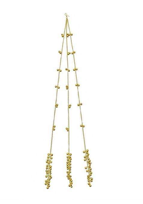 Kashmiri Ghungroo Parandi for Women and Girls Traditional Punjabi Hair Paranda with Golden Ghungroo Tassels