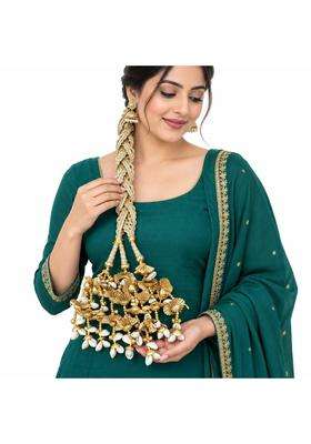 Simka Heavy Design Ghungroo Punjabi Pranda with Jhumka for Women and Girls Hair Extension Braid Tassles
